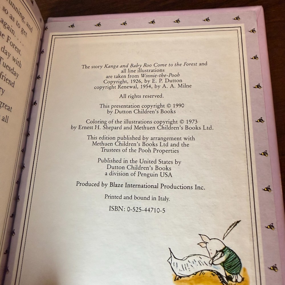 A.A. Milne Kanga and Baby Roo Original Pooh Treasury Hardcover