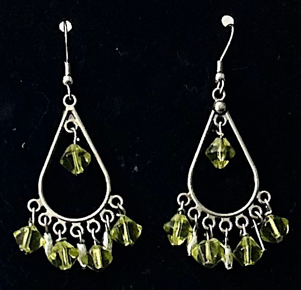 Teardrop Chandelier Boho Dangle Earrings (New As is)
