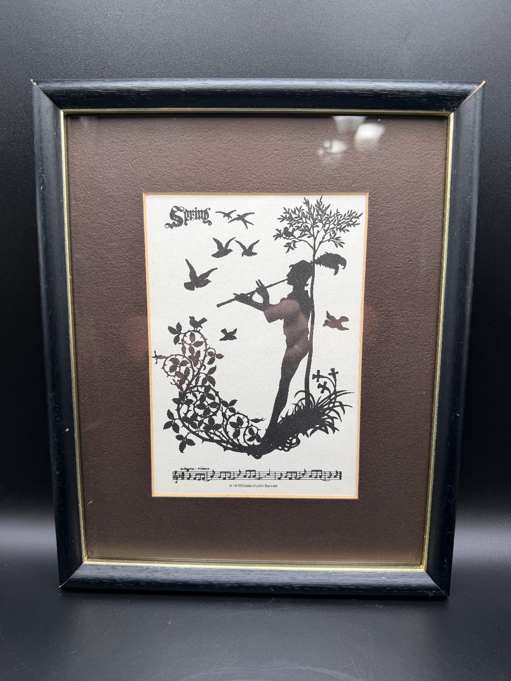 Limited Edition 1987 John Bennett The Seasons Silhouette Prints - Set of 4 (Grandson Provenance)