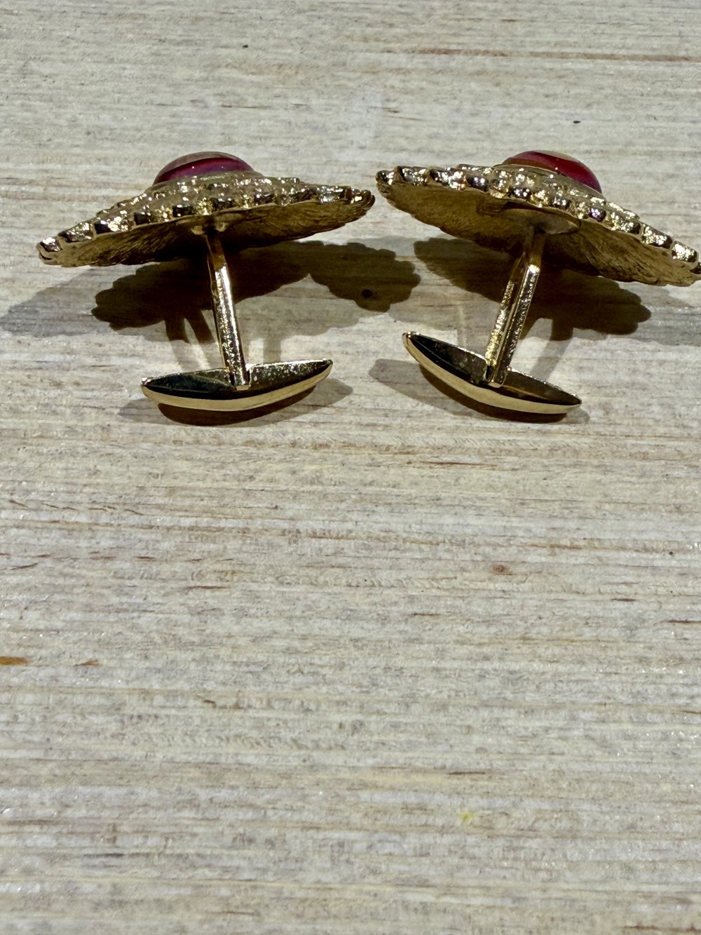 Vintage Avon Gold-Tone Floral Cufflinks