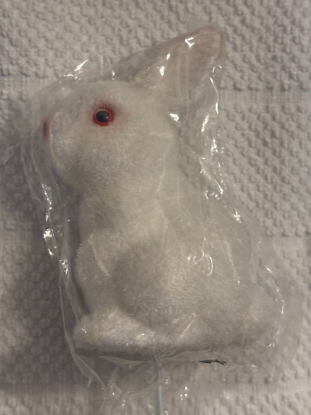 Vintage white fuzzy bunny pick 10