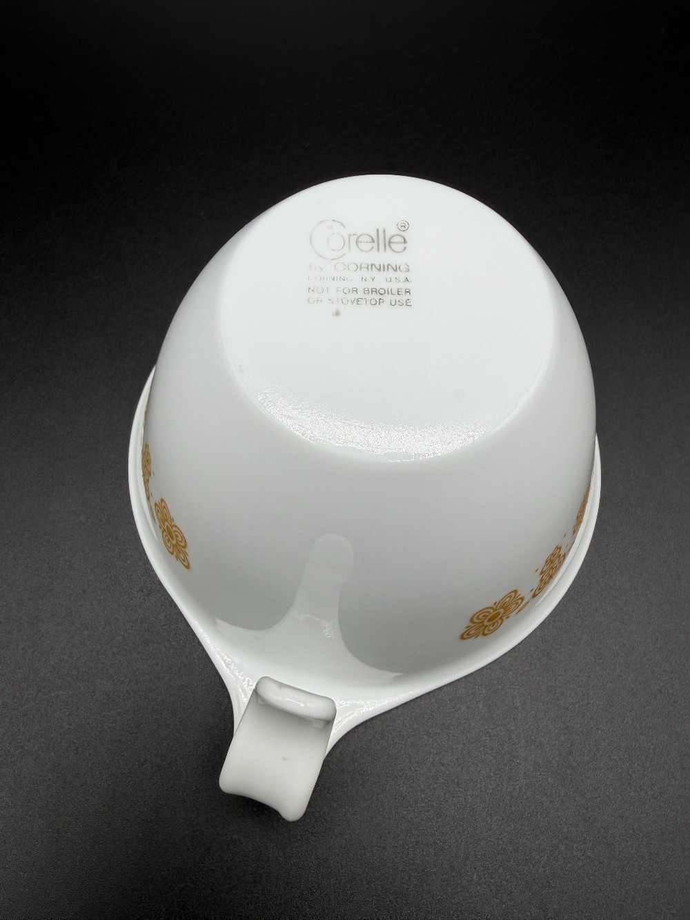 Vintage Corelle Butterfly Gold Hook Handle Teacup