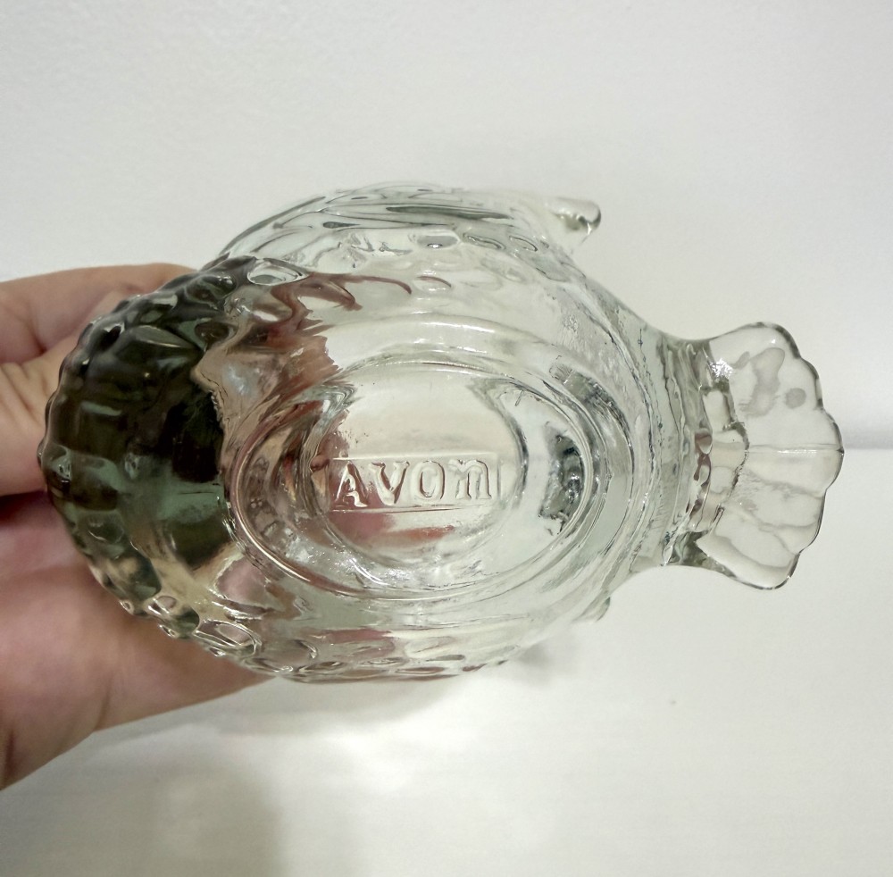 Avon 1978 glass Dove candle holder