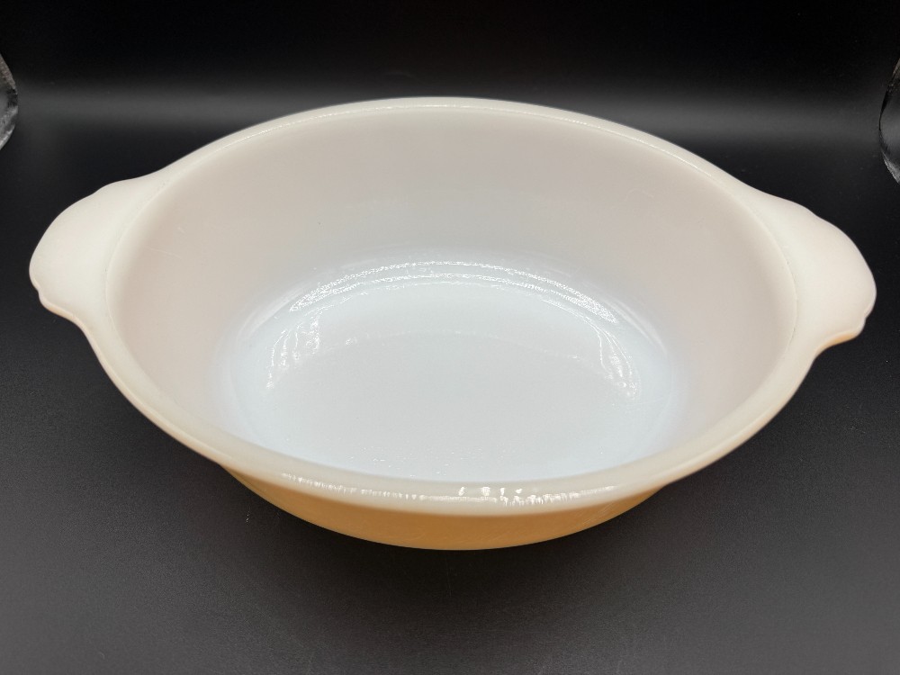 Fire King Peach Lustre Casserole Dish