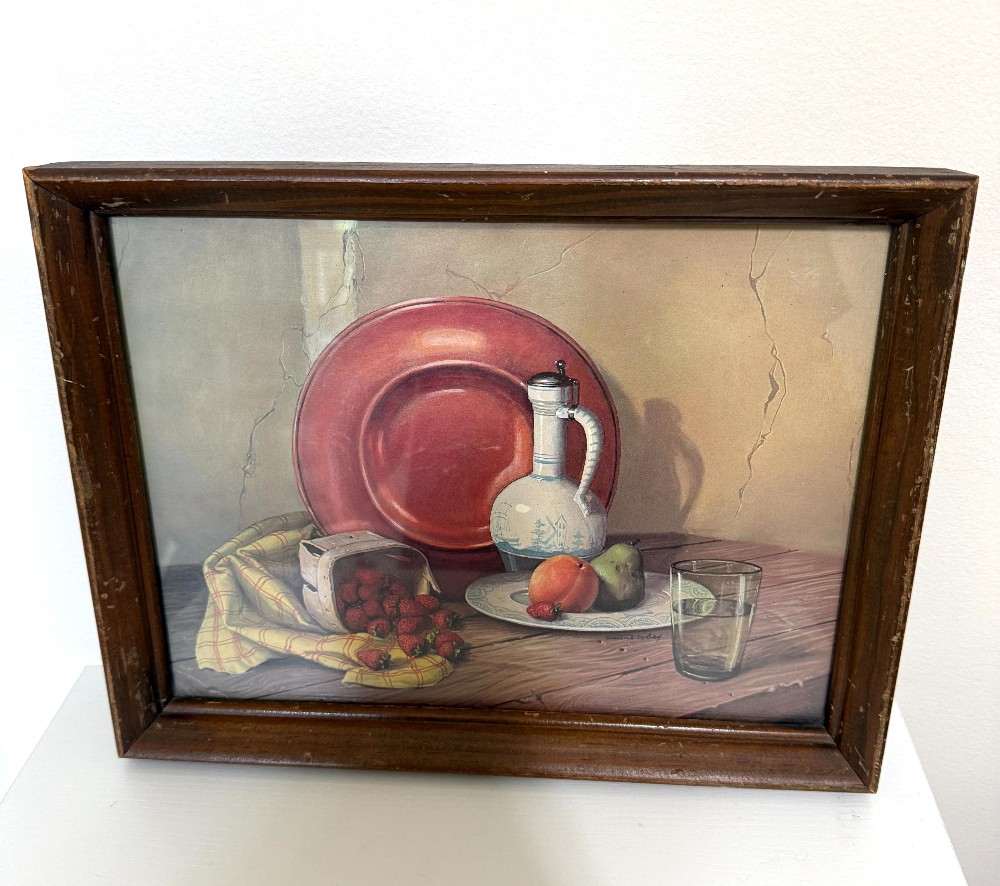 Wood framed Country Kitchen Print