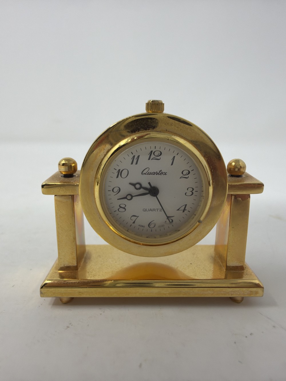 Mini Brass Mantel Clock