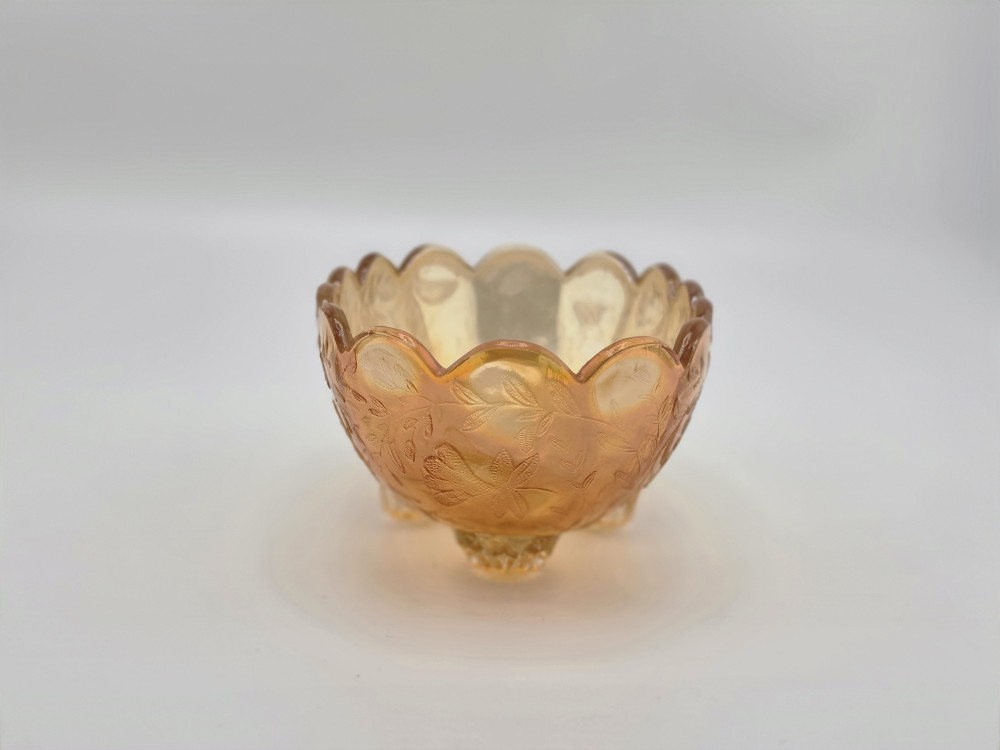 VTG 1950s Jeannette Floragold Candy Dish