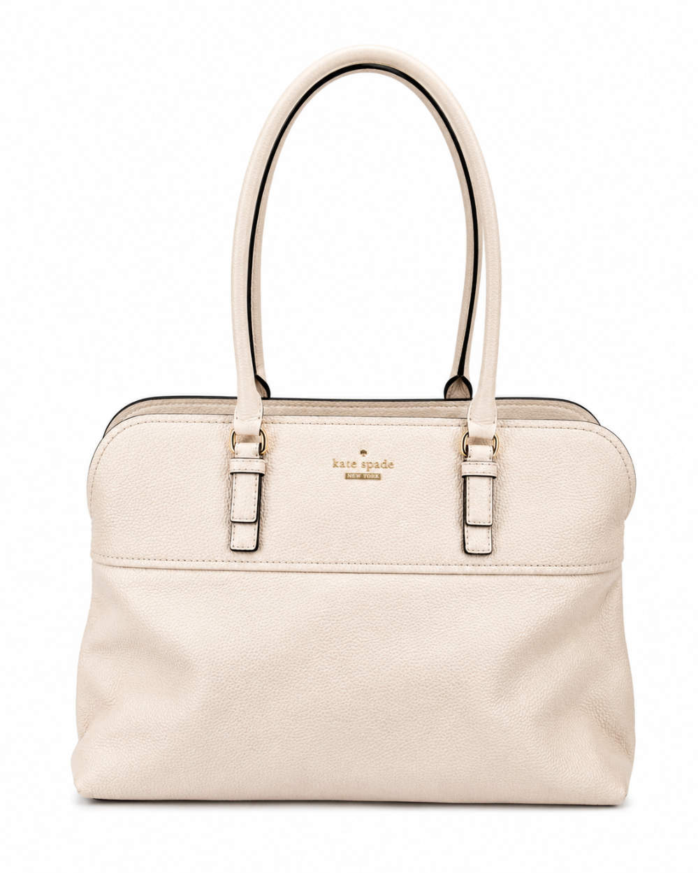 👜 Kate Spade Cream Pebbled Leather Tote Bag