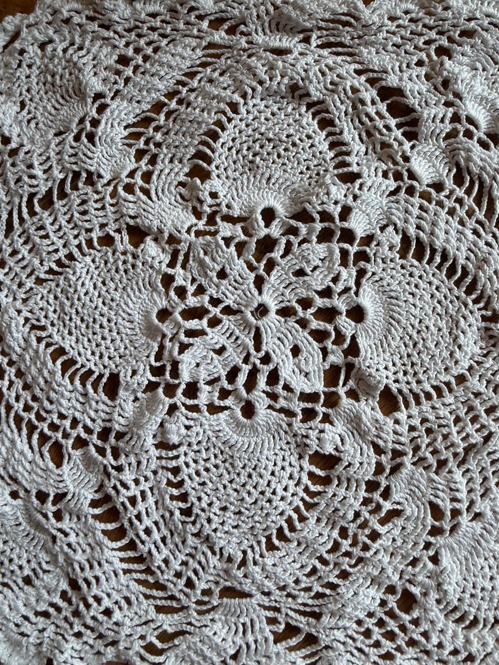 Vintage White Square Doily