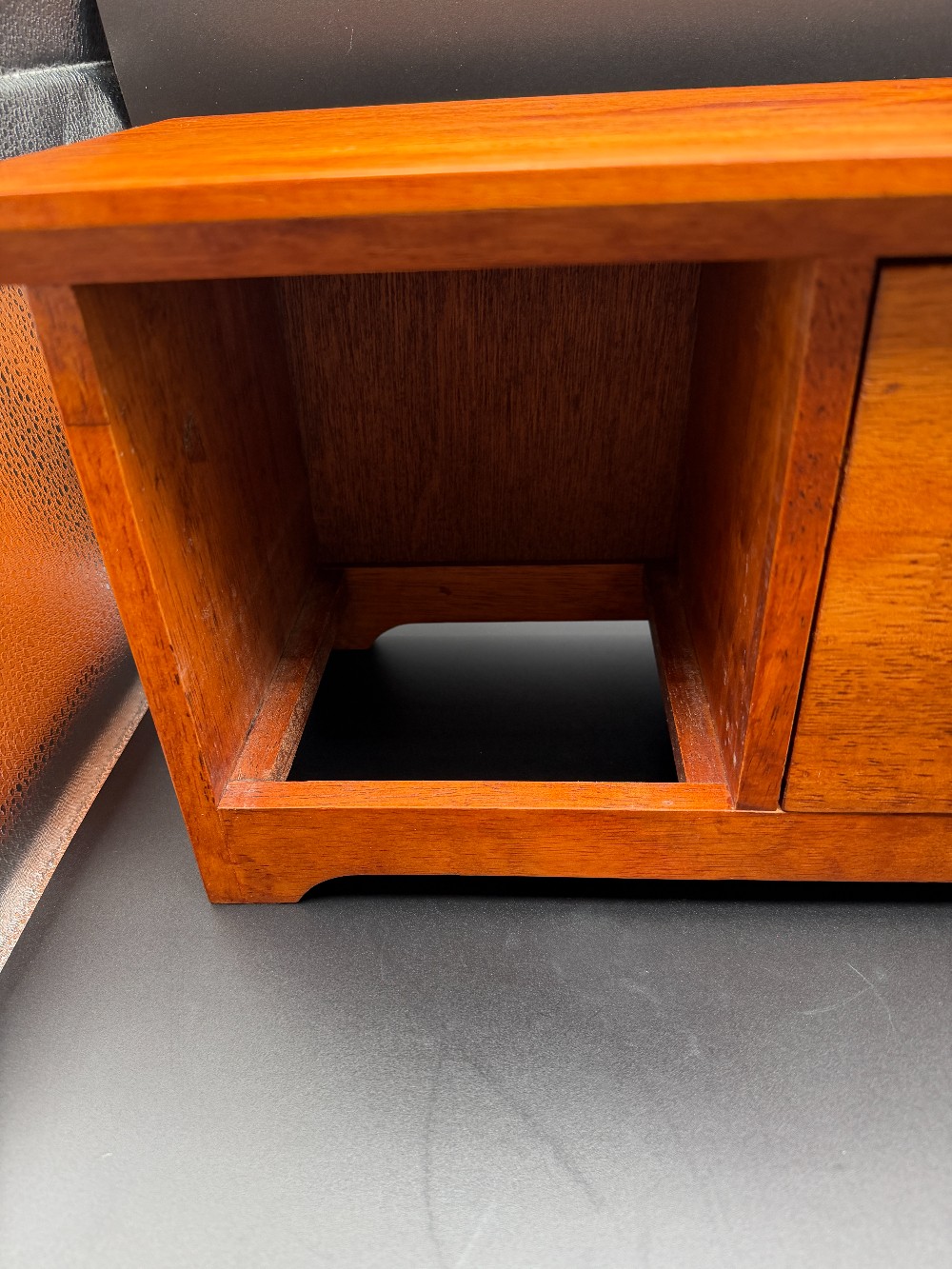 Modern Vintage-Style 2-Drawer Wooden Desktop Organizer