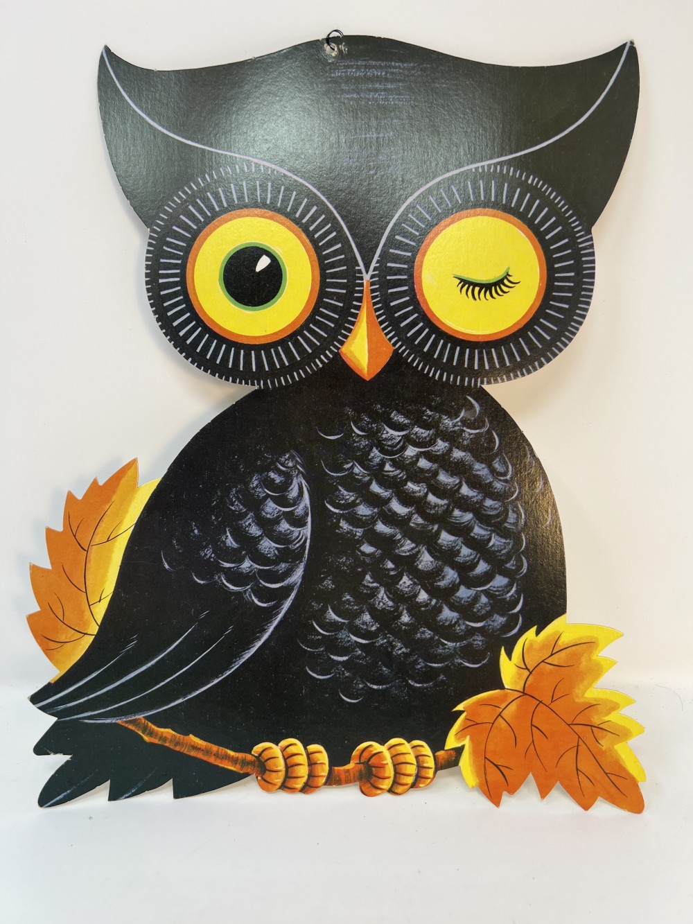 Vintage Halloween Cutout Owl Approx. 11
