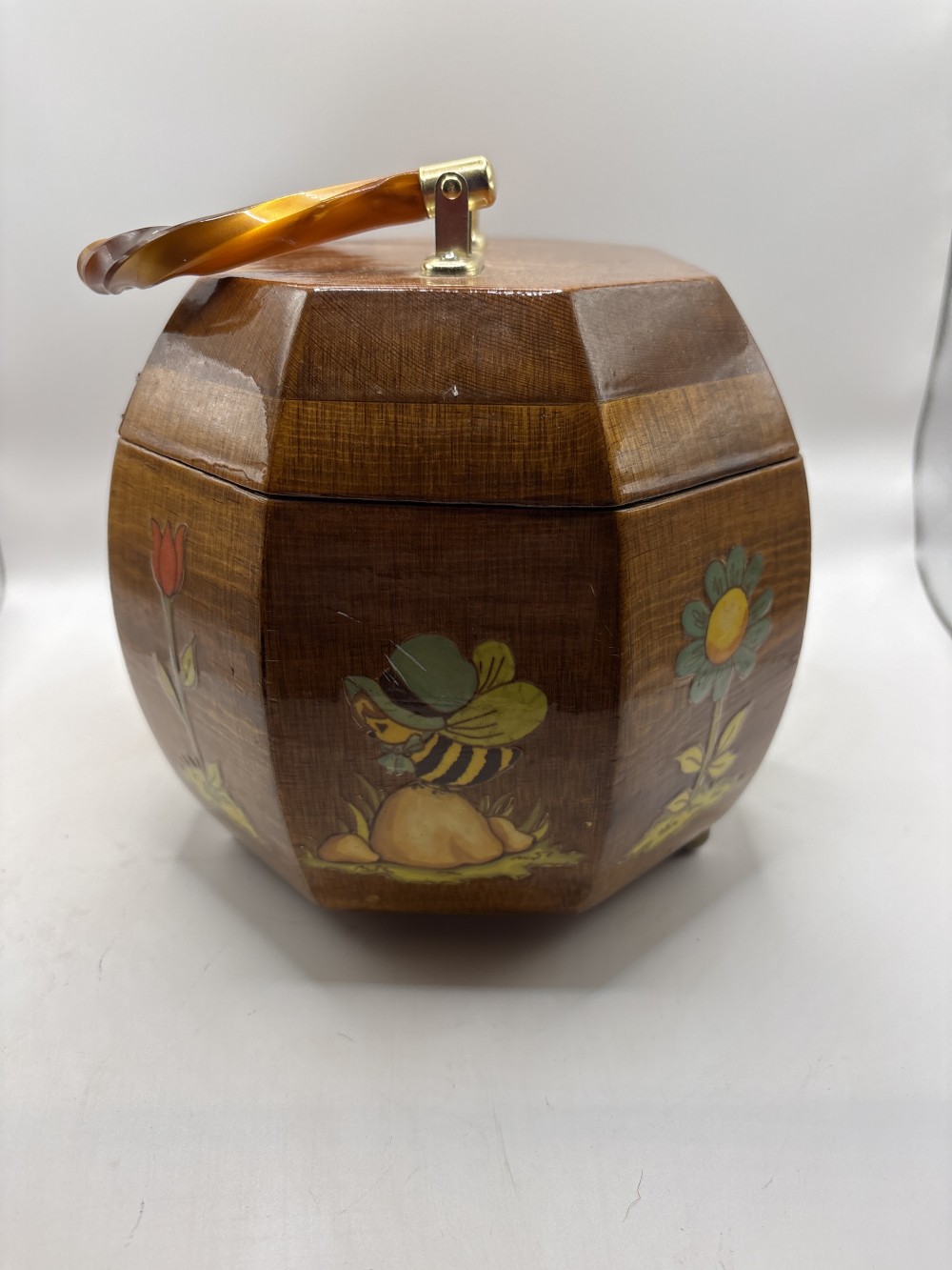 Wood Mushroom MCM Octagon Purse/Handbag