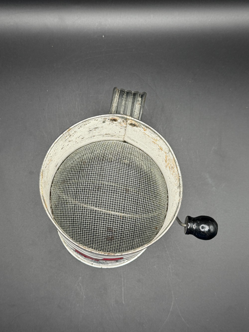 Vintage 1950s Bromwell's 3-Cup Metal Flour Sifter