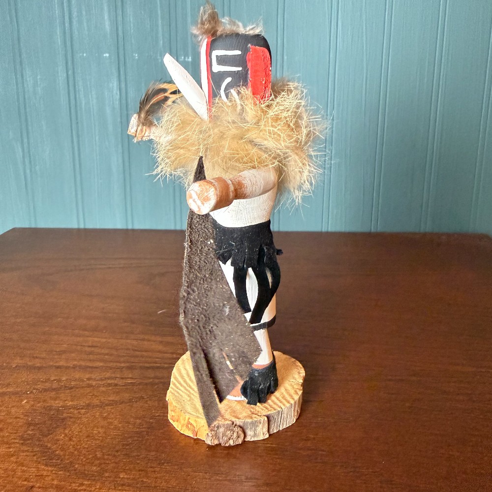 Vintage Carved Wood Kokopelli Dancer Figurine Signed ST