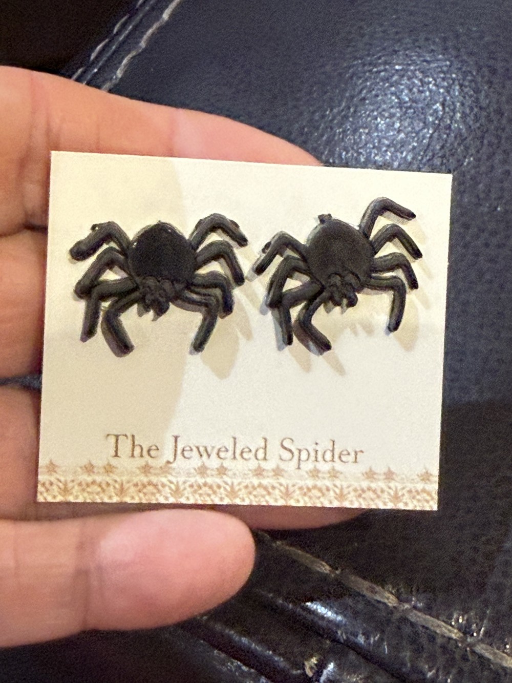 Stud Earrings  - Acrylic Medium Spider Bended Legs