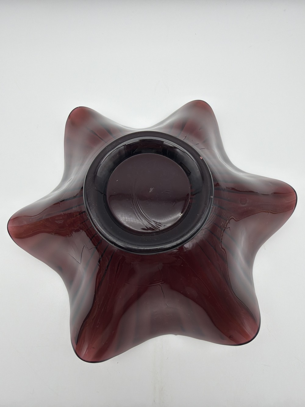 Vintage Amethyst Carnival Glass Bowl