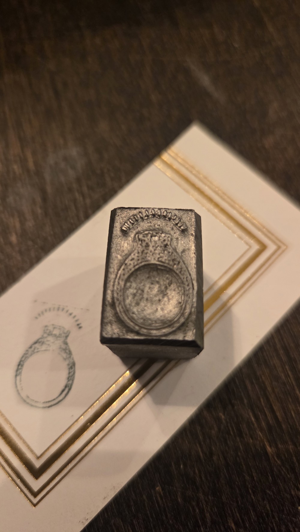 DO-1825 vtg printing block Ring