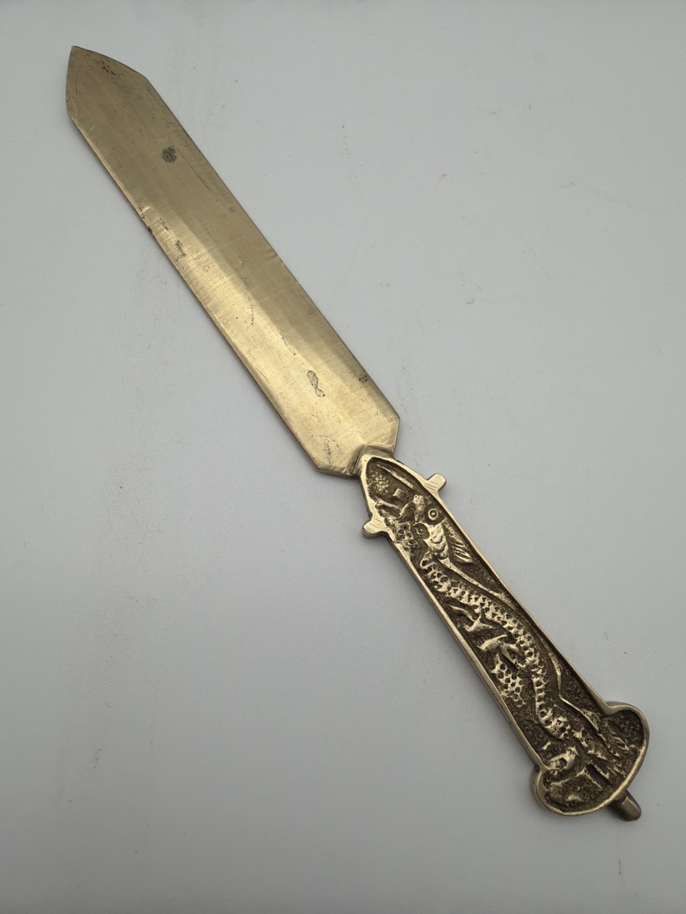 Vtg Brass Dragon Letter Opener