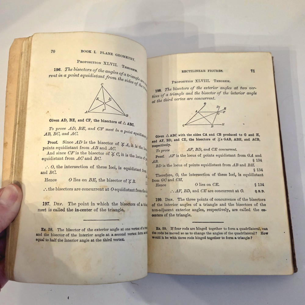 VTG 1933 Elements of Plane Geometry Book