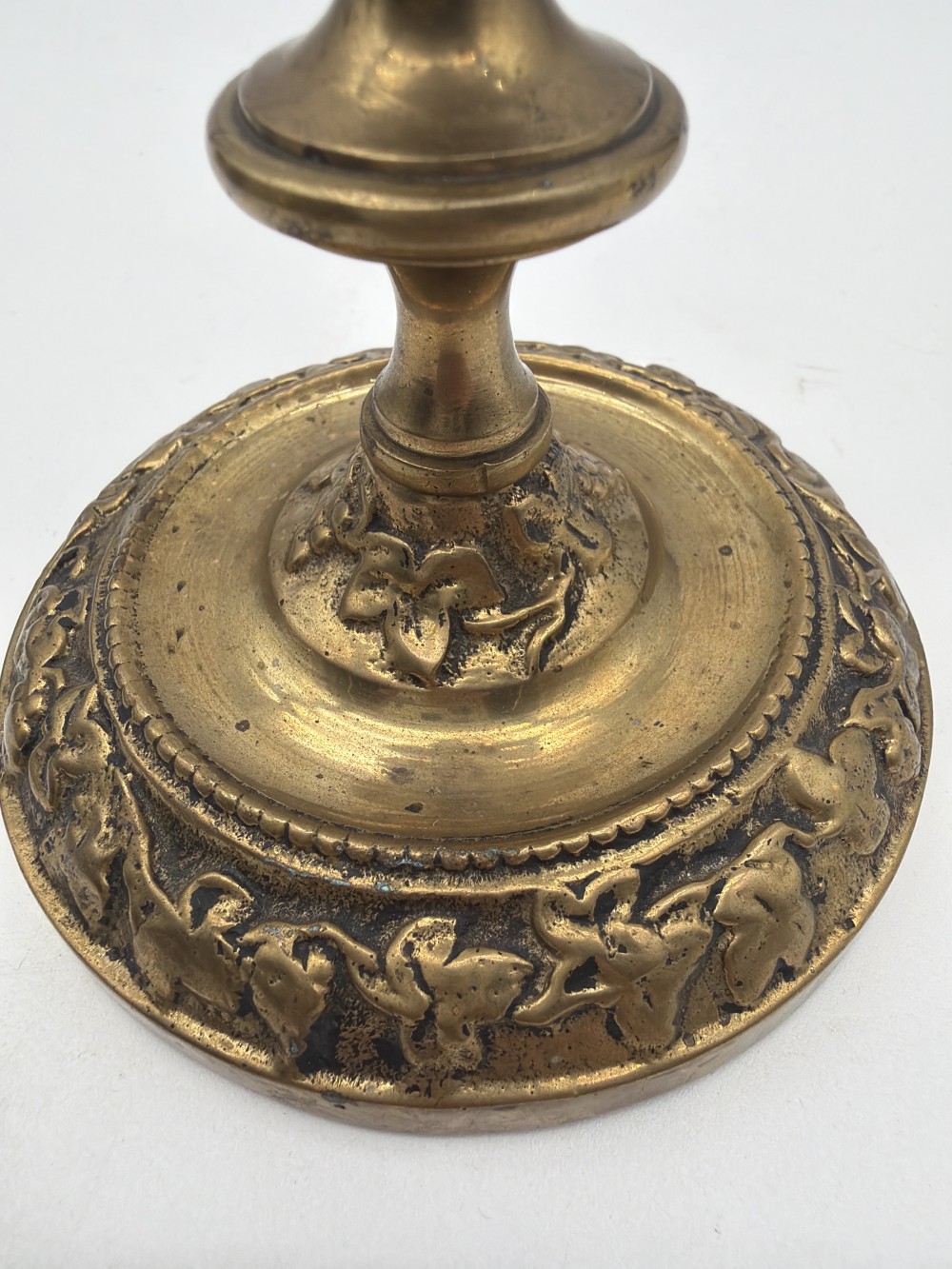Vintage Heavy Brass Ornate Candlestick