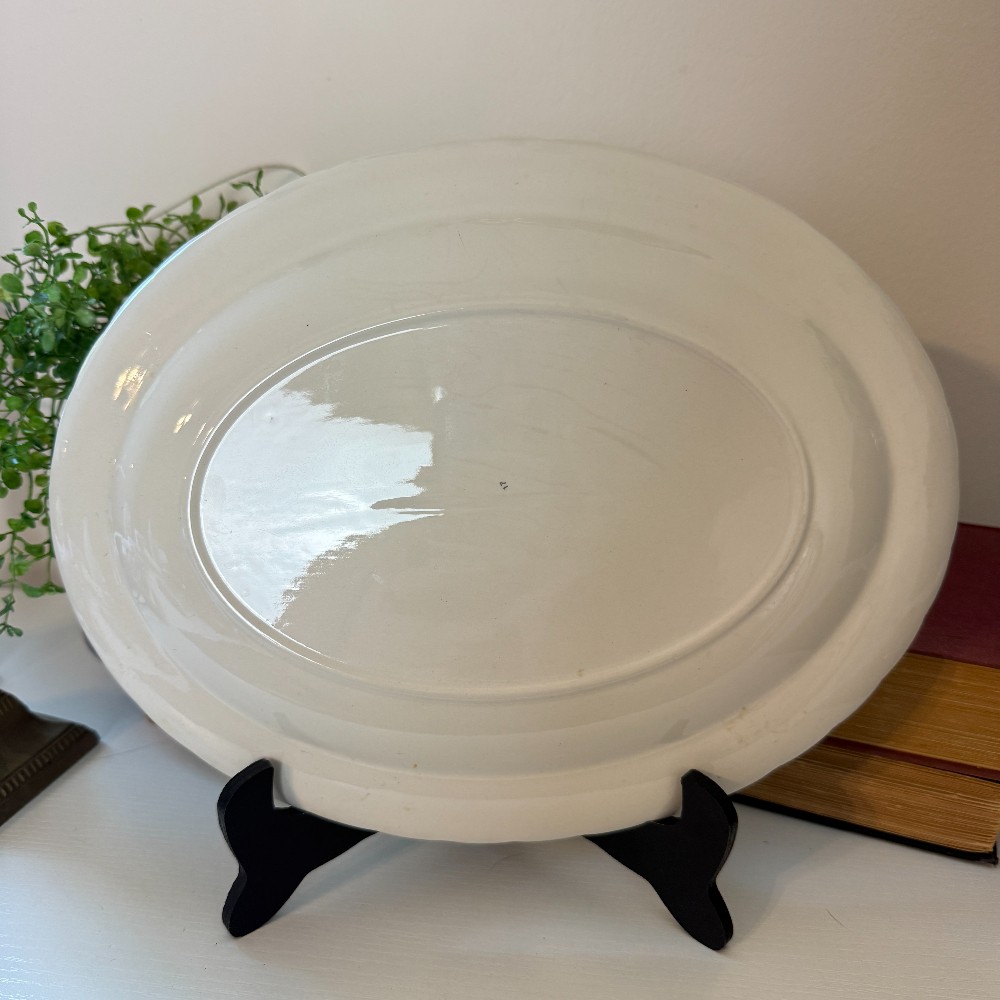 Vintage Green Ivy Oval Serving Platter