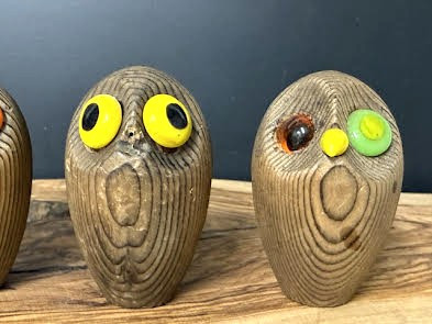 MCM Japan Cryptomeria Wood Owls