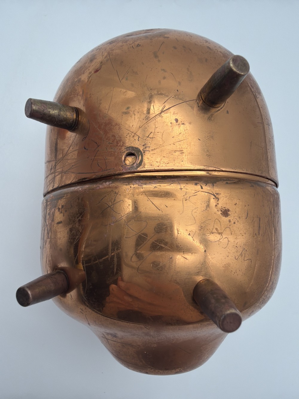 Vintage Copper Pig Coin Bank AS IS