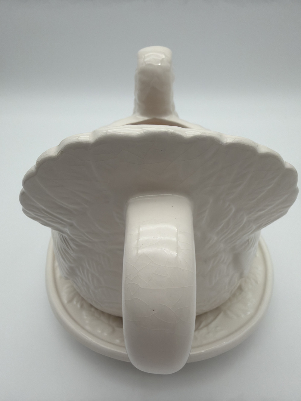 Vtg Turkey Gravy Boat w/Underplate