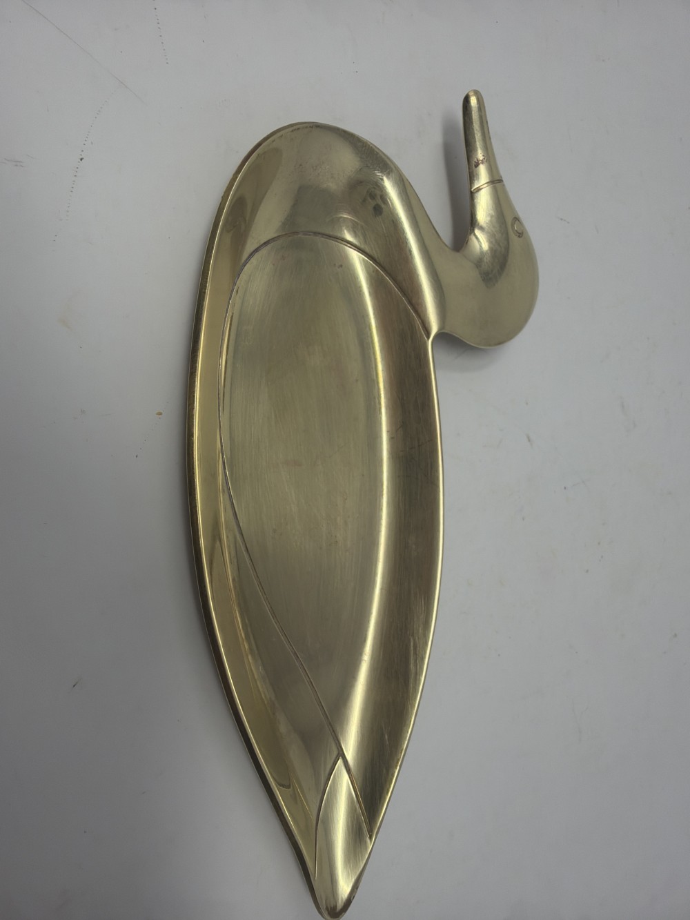 Vintage Brass Duck Dish