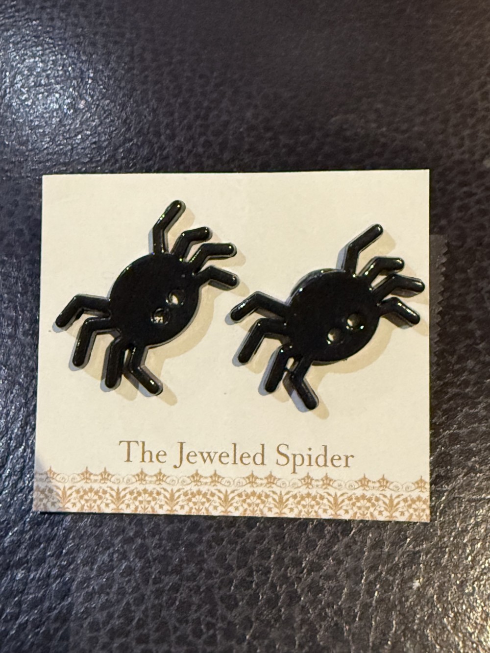 Stud Earrings  - Acrylic Medium Spider