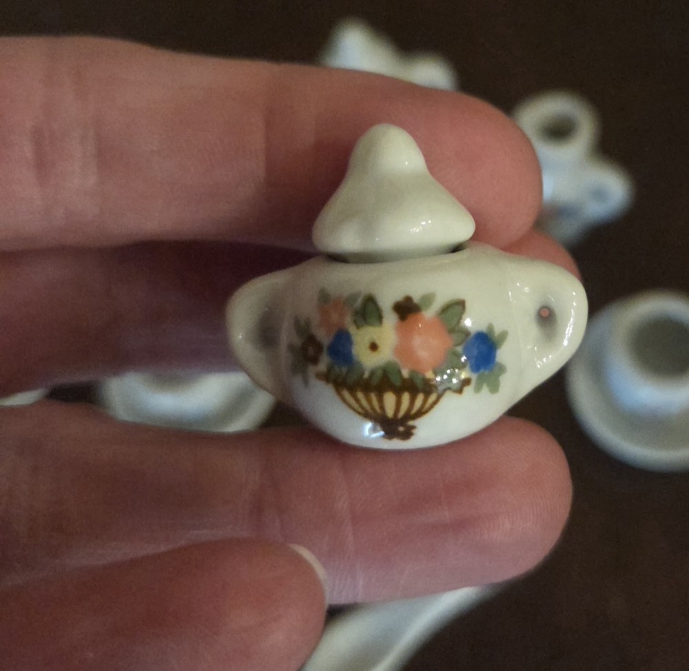 VTG Miniature Porcelain Sugar Bowl