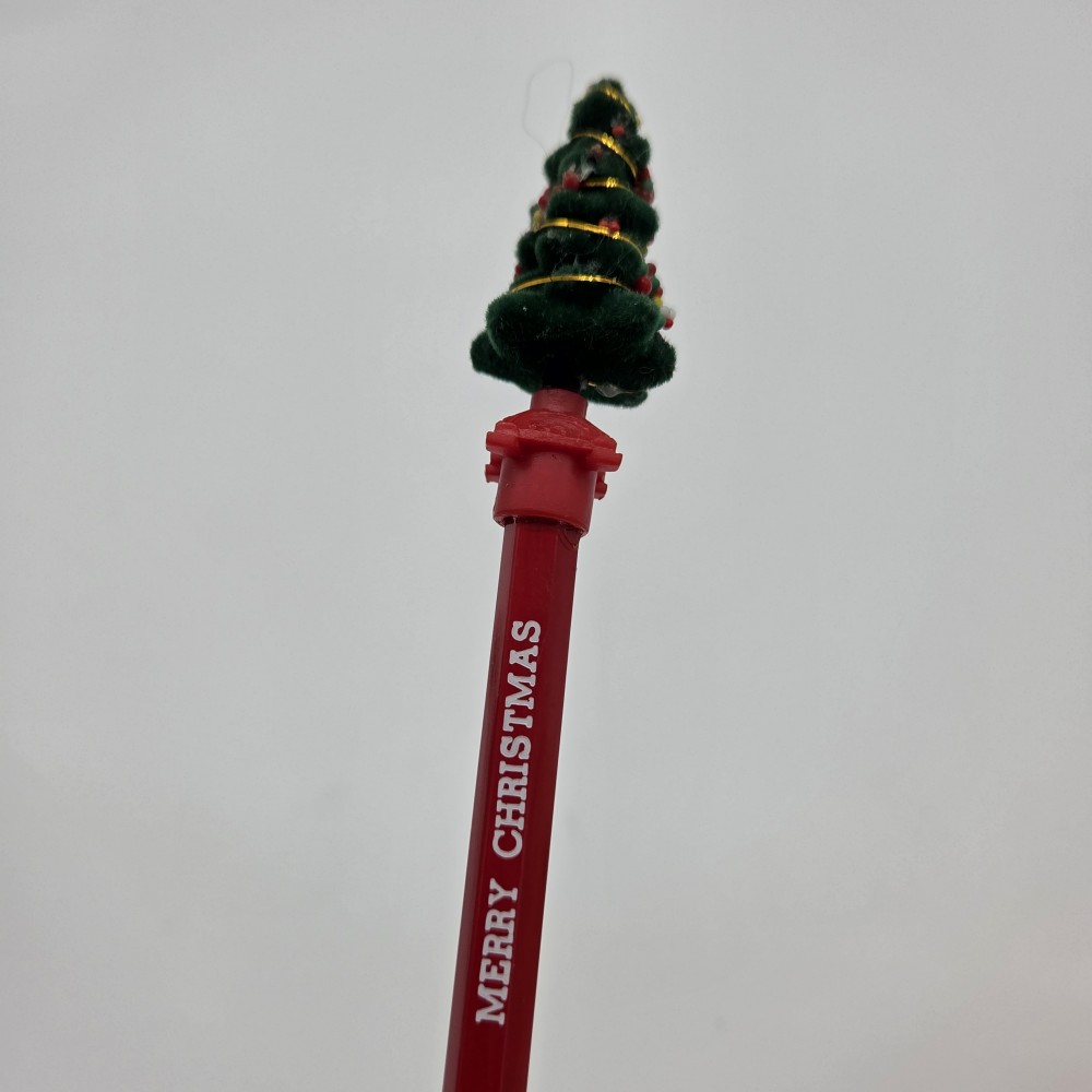 VTG Novelty Christmas Tree Pencil Topper