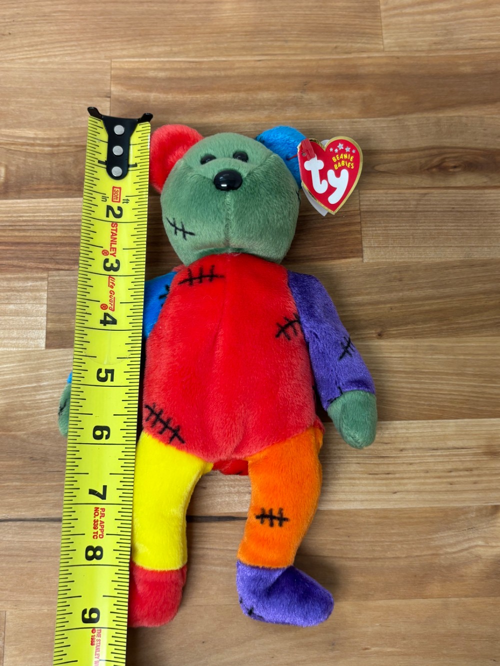Beanie Baby Ty Frankenteddy Halloween Bear Plush 2001 MWMT