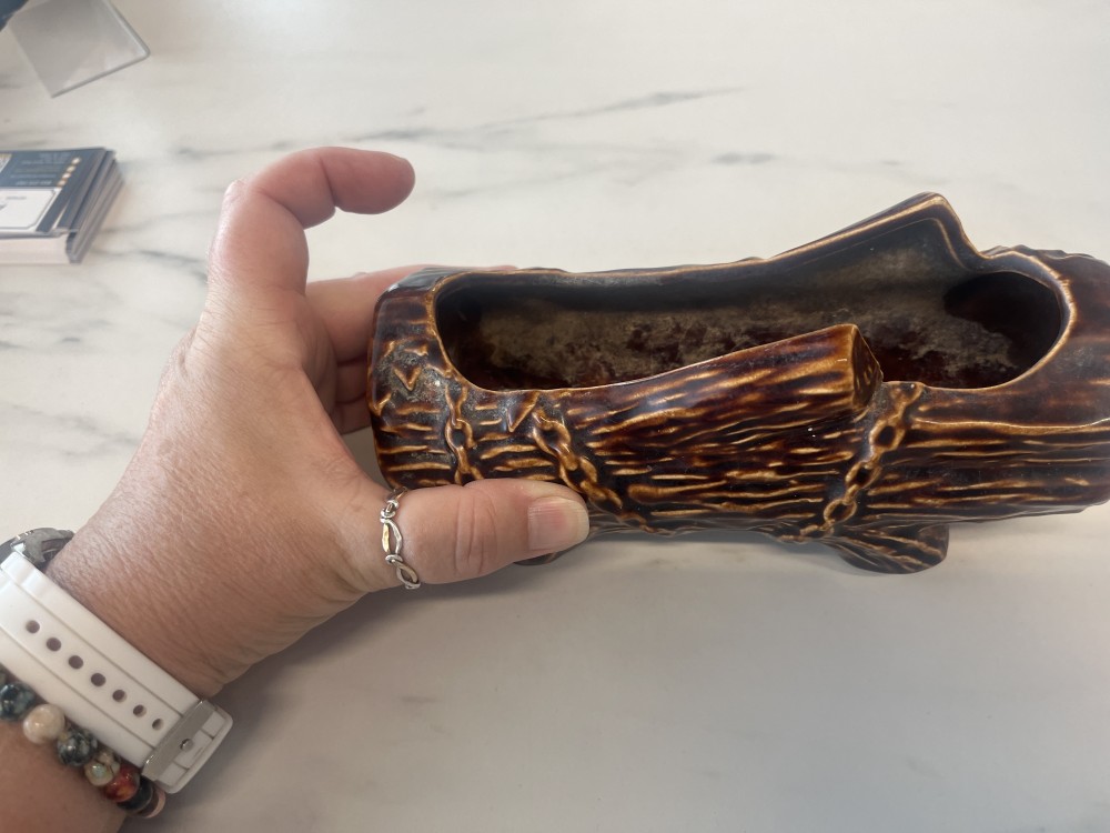 ‘53 McCoy pottery log planter