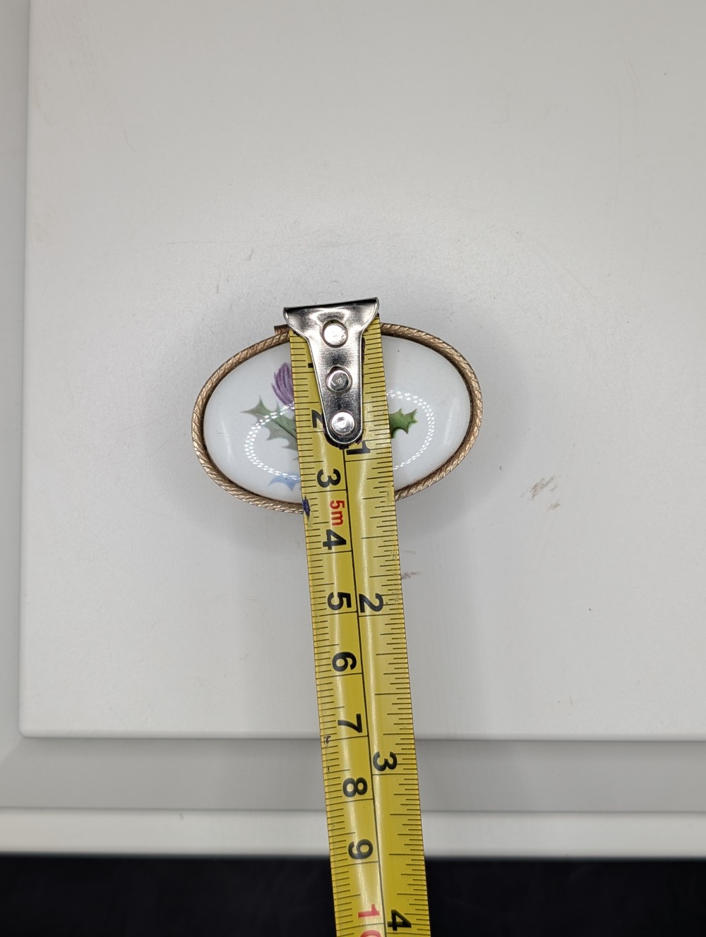Vtg ceramic/metal pill box