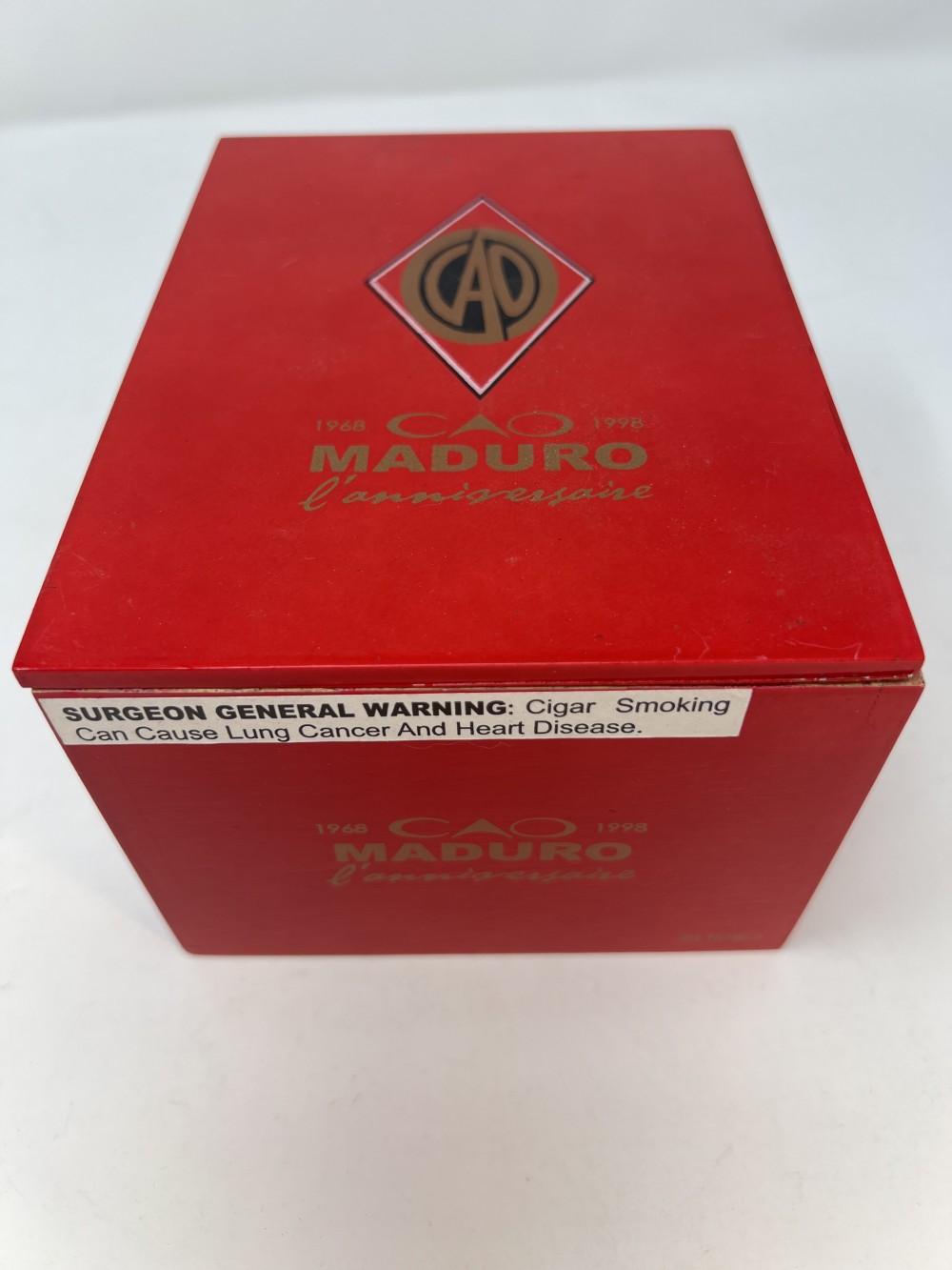 CAI Maduro Red Wooden Cigar Box