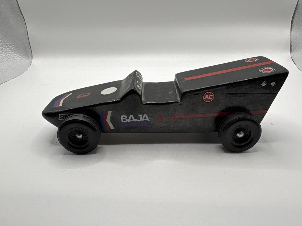 Boy Scouts Vintage Pinewood Derby Race Car Handmade 1970s