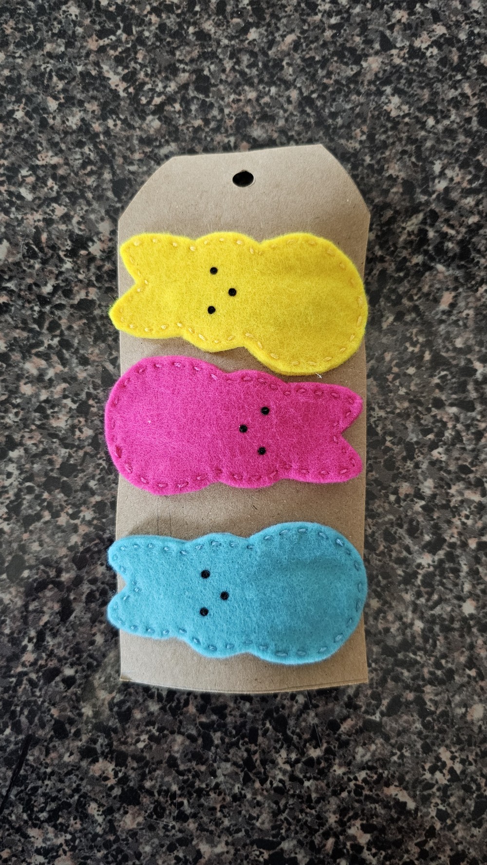 Peeps hair clips