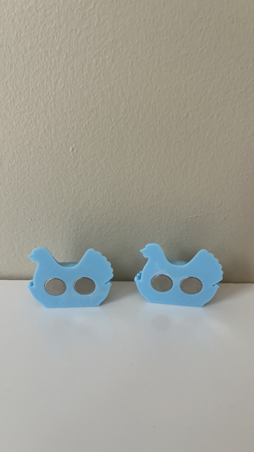 Plastic Light Blue“Hen on Nest” Frig Magnet