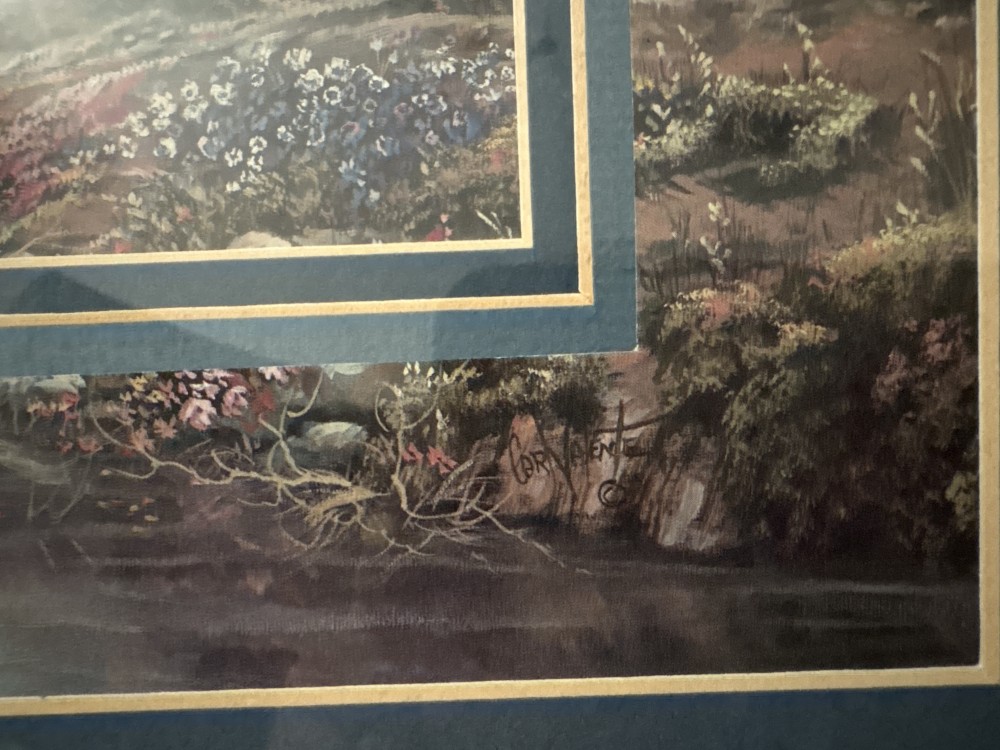 Carl Valente The Valley of The River Beck 3D Vintage Signed Print