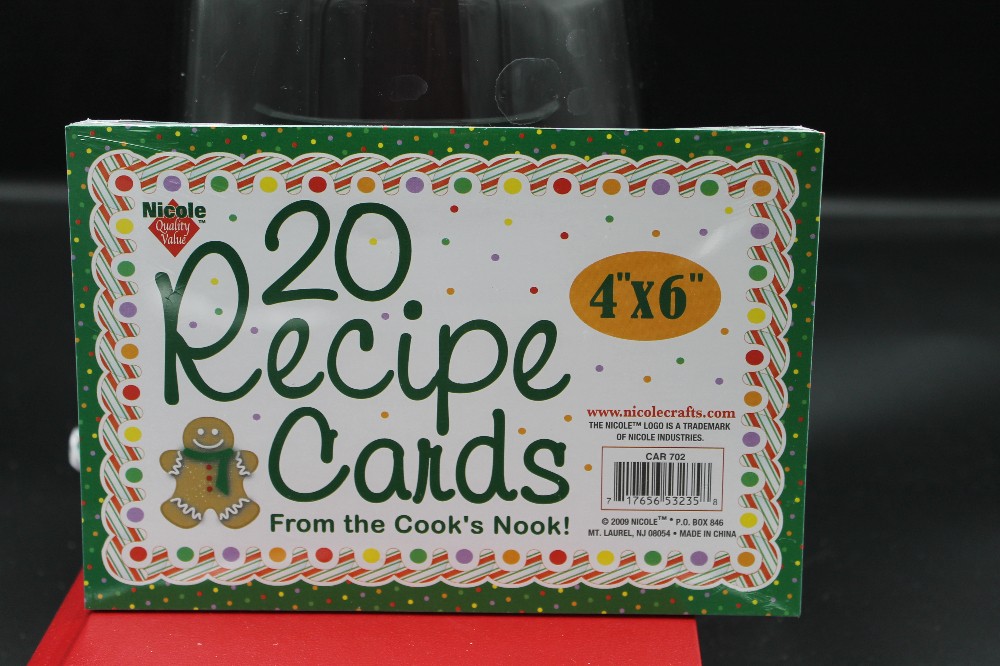 Vtg 2009 gingerbread recipe cards, new in package