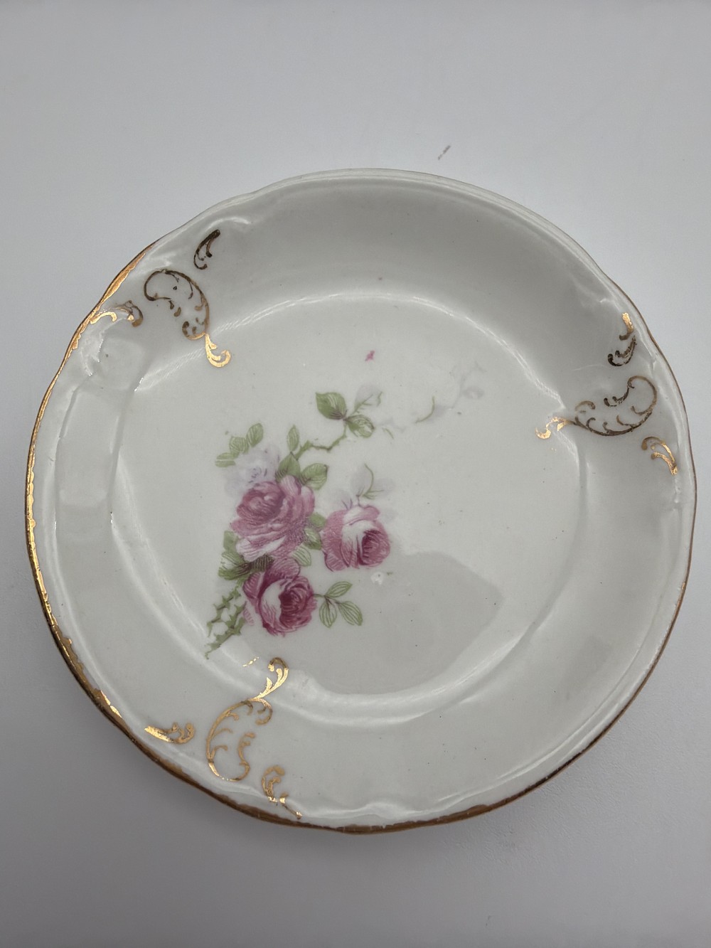 Vintage Pink Rose Butter Pat #5