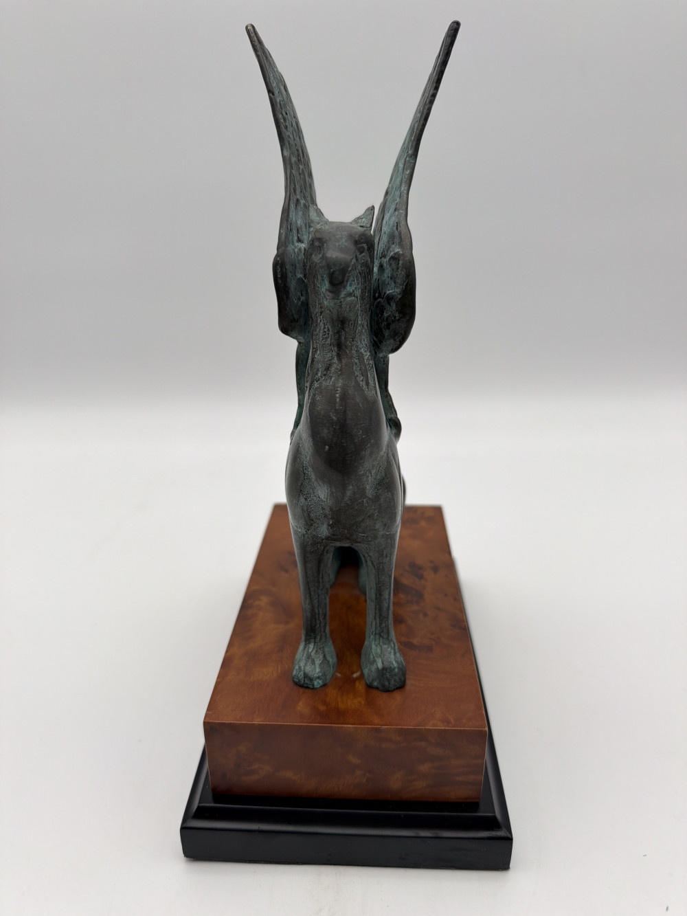 Verdigris Griffin on Pedestal Base