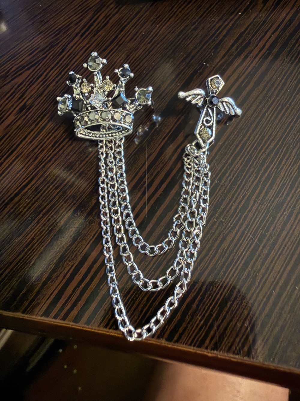 Collar Pins, Dress Pins, Sweater Pins - Crown and Cross