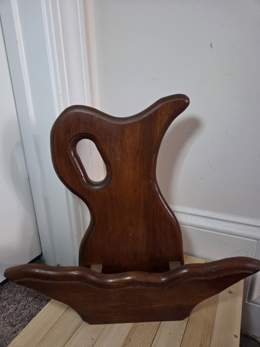 Vintage Wood Pitcher & Bowl Wall Hanging