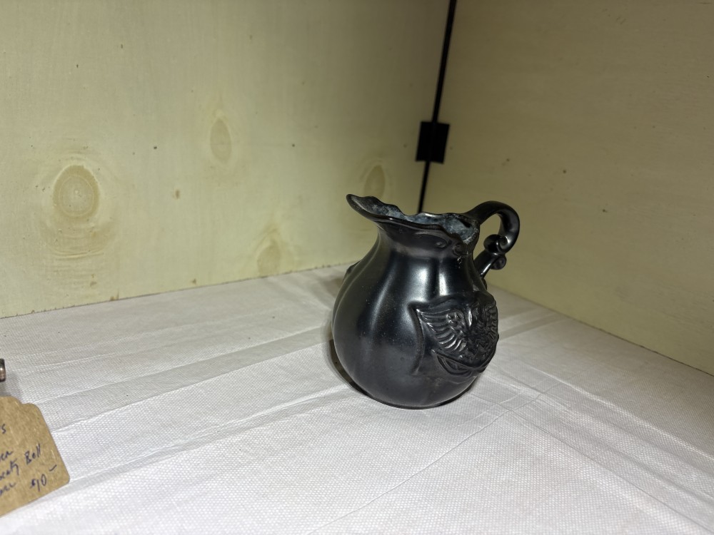 Black Pitcher with Eagle - Vintage Japan