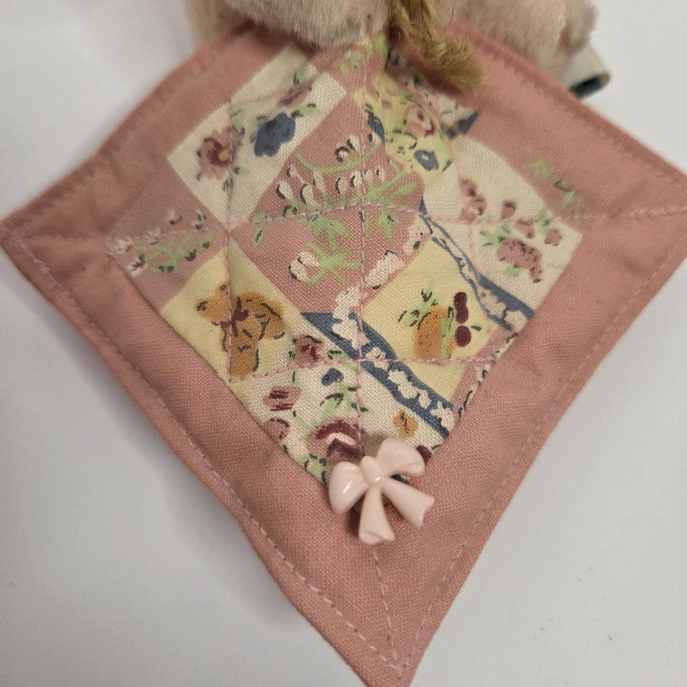 VTG Ganz Mini Cottage Collectibles Cora Beth Pink Bear with Blanket