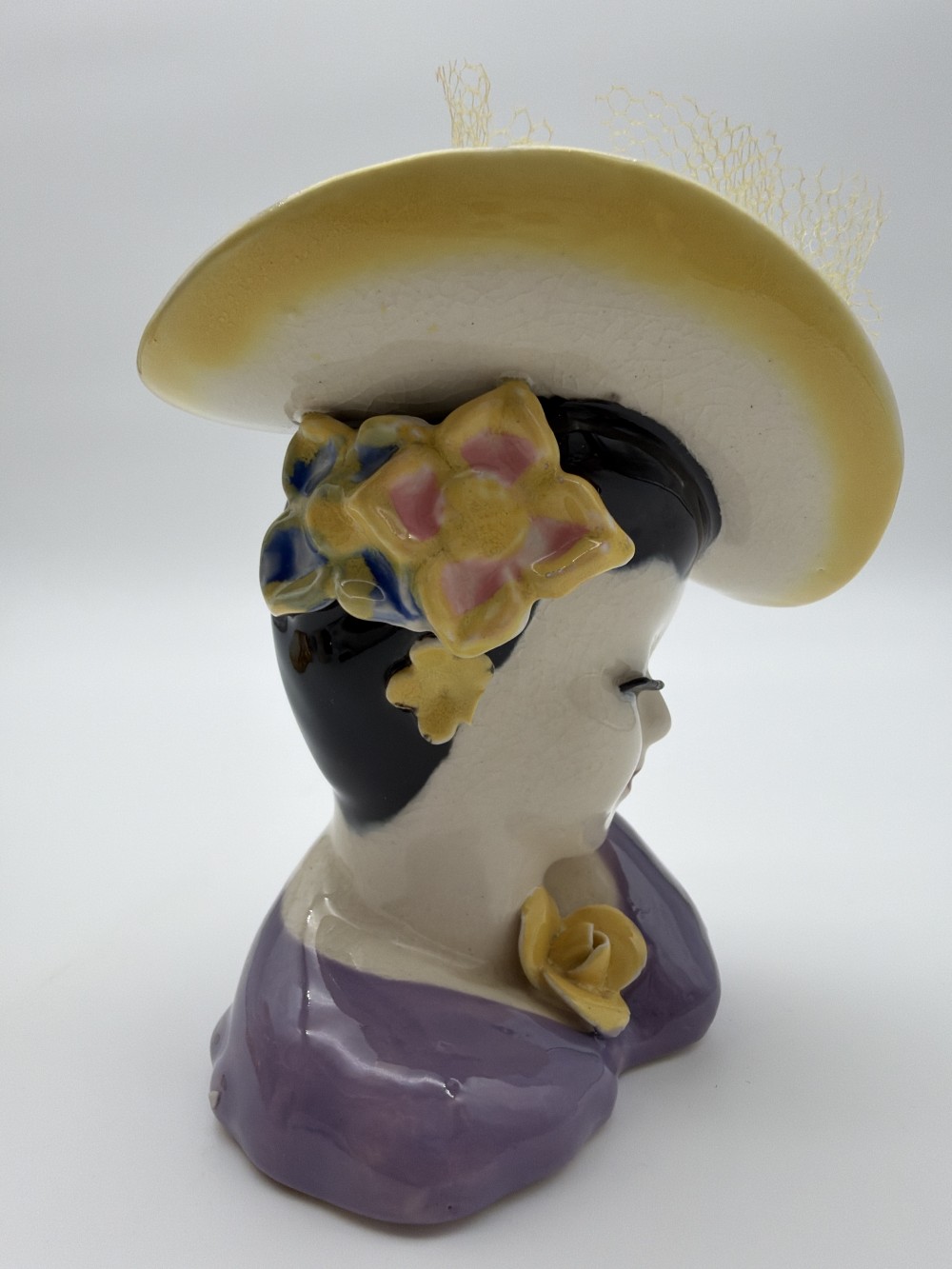 Vtg Japan Lady Head Vase - CALLOUT