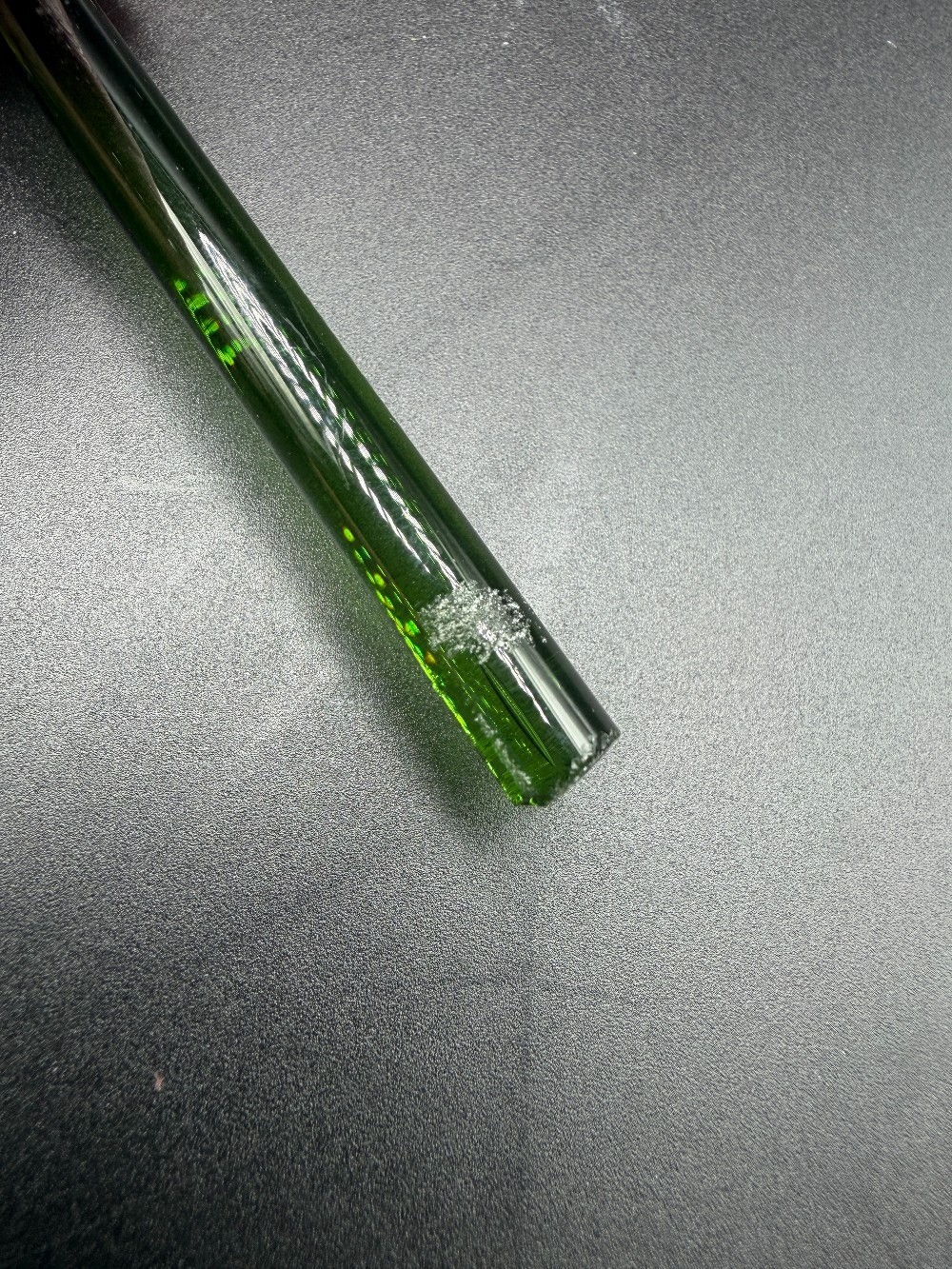 Hand Blown Glass Flower Plant Stake Rose Tulip Bud Stir Rod