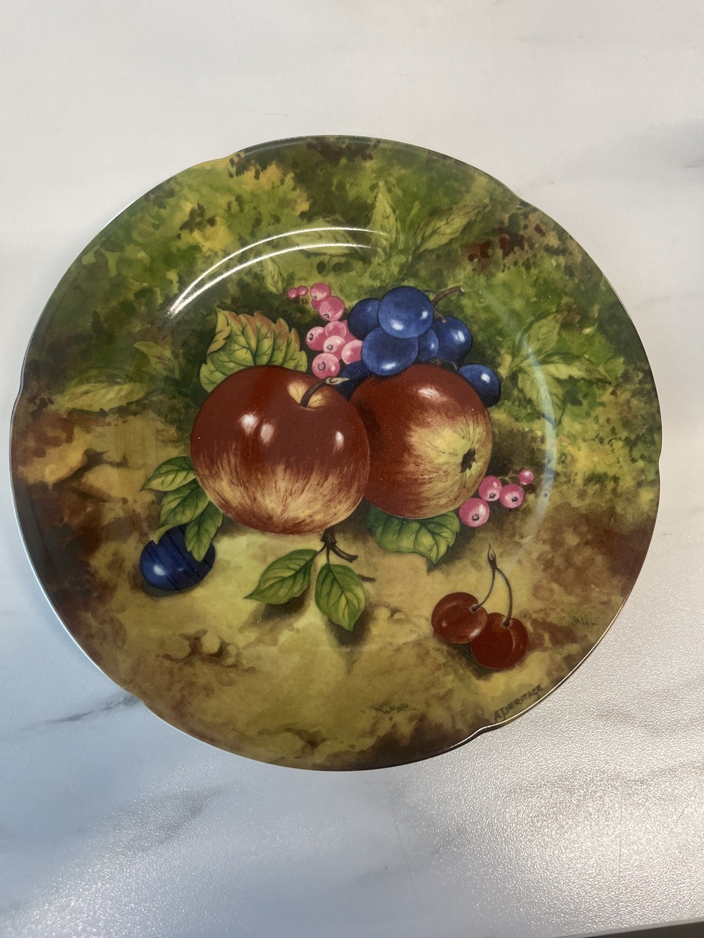 Set 6Limoges dessert plates with fruit